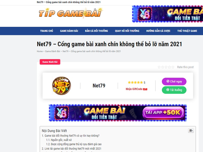 Tip Game Bài nhìn nhận về cổng game bài đổi thưởng Net79 ra sao?