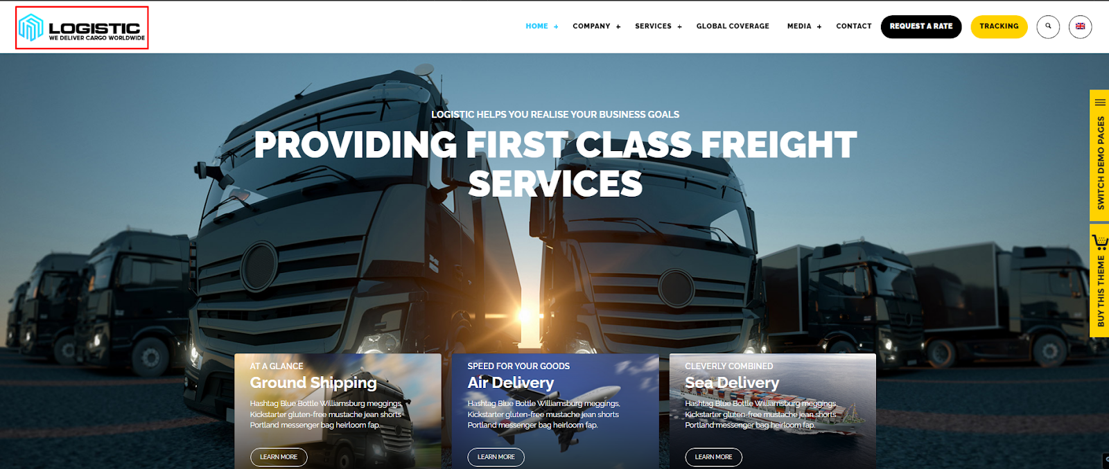 Logistic - Transport Business WordPress theme