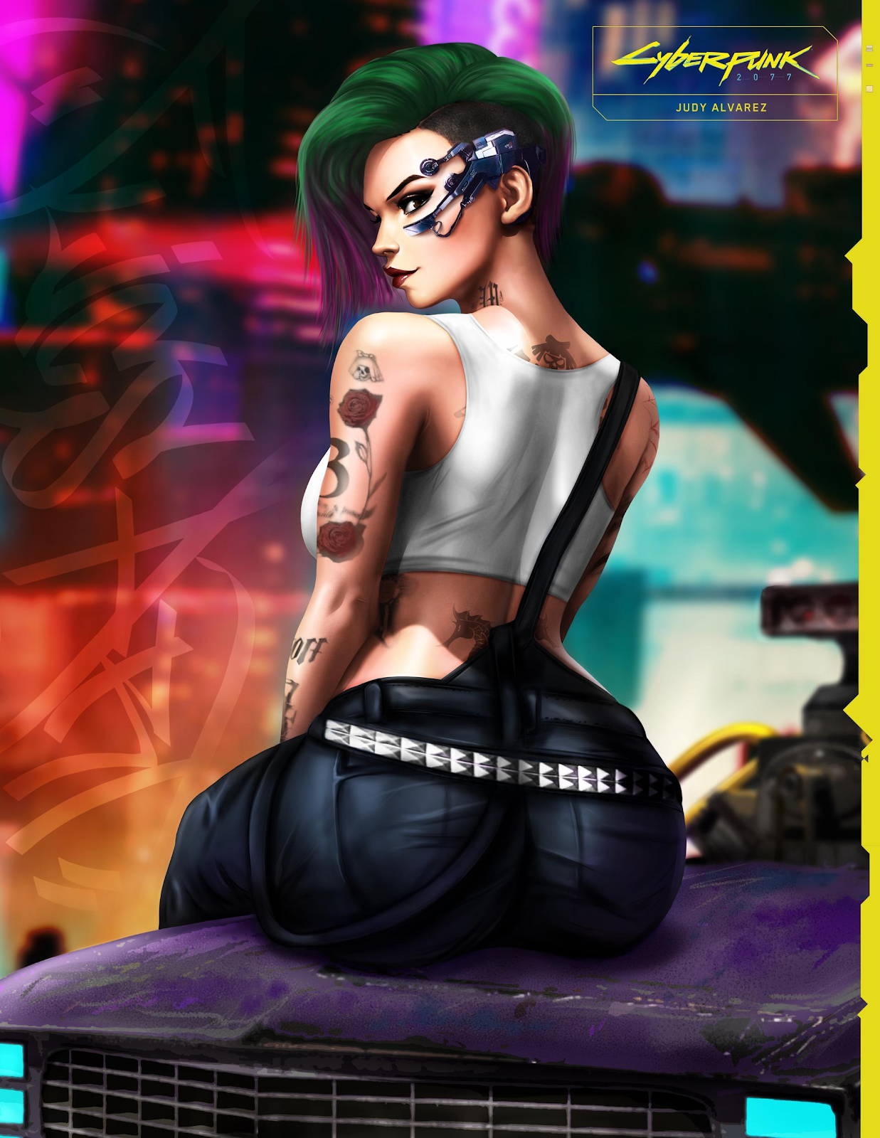 Пятничный арт на Джуди Альварес из Cyberpunk 2077