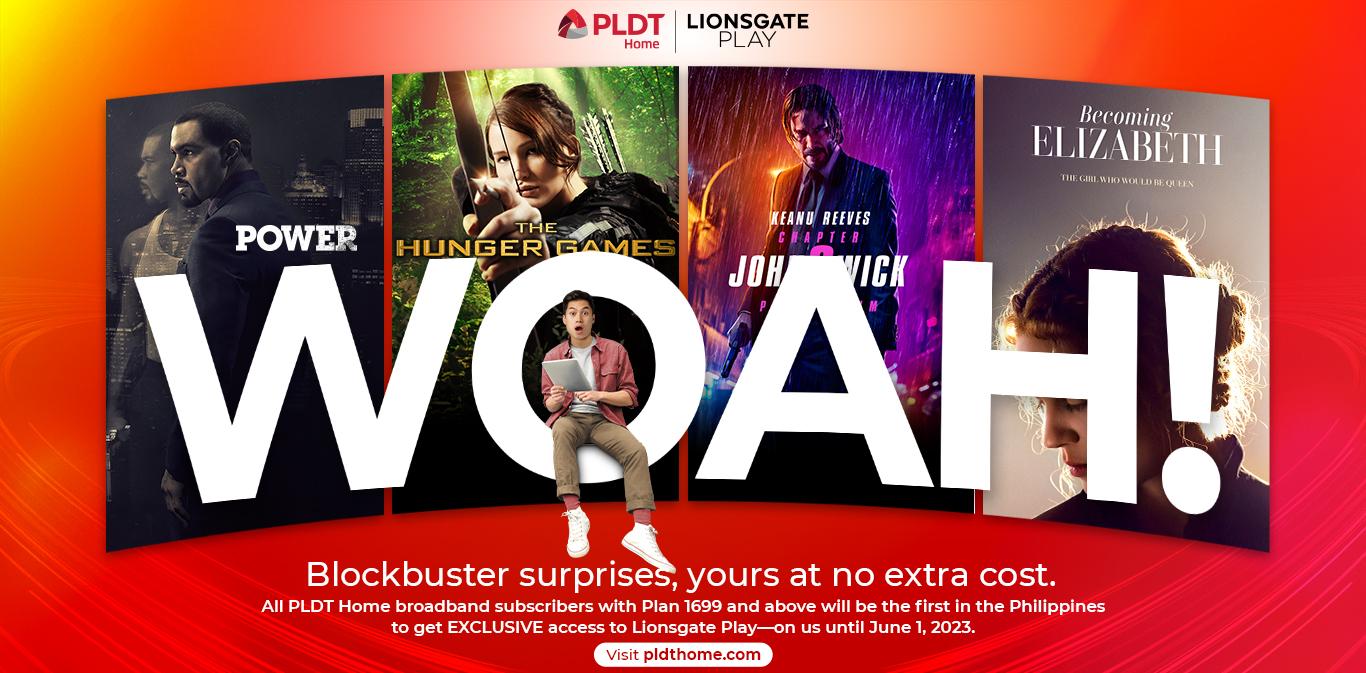 PLDT Home and Lionsgate Play Team up to Bring the Streaming Service for Free on Select PLDT Home Plans