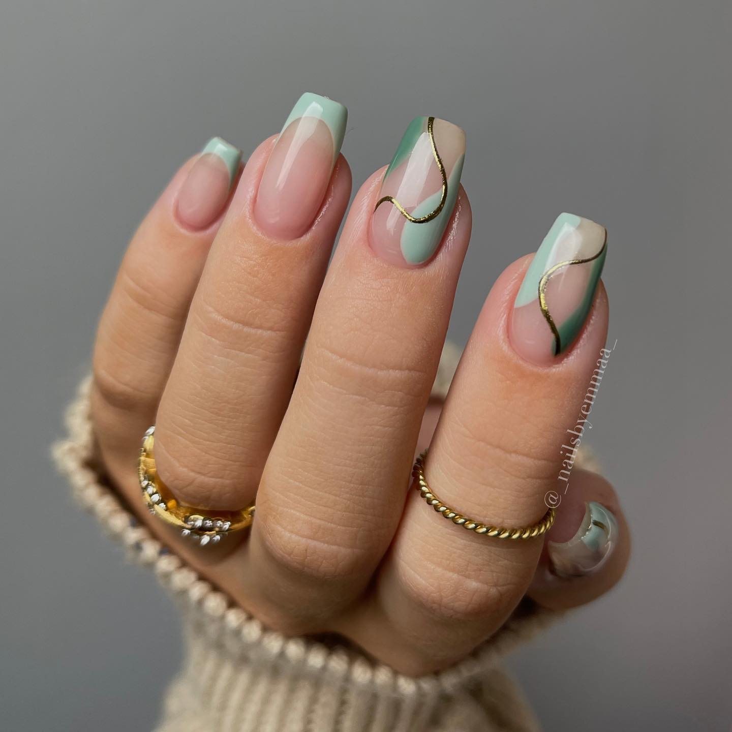 Cute Sage Nails