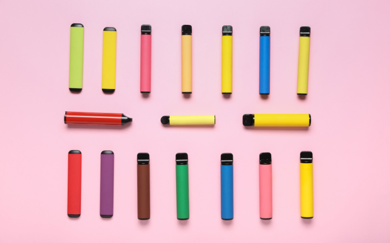 Several flavours off disposable vape pens 