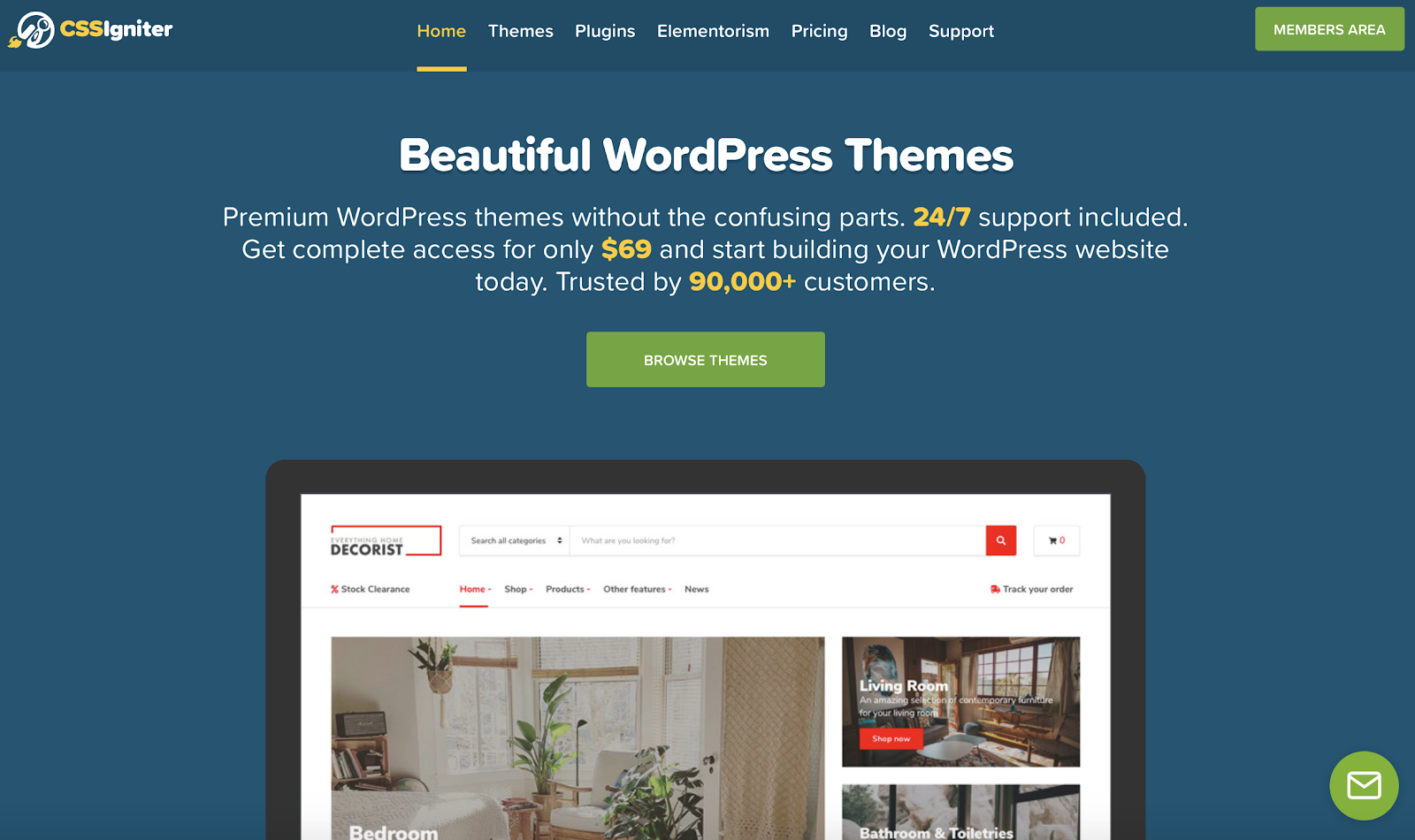 CSSIgniter Wordpress Themes are great for a multitude of reasons and, with over 90,000 happy customers, you know you’ll be getting your money’s worth. 
