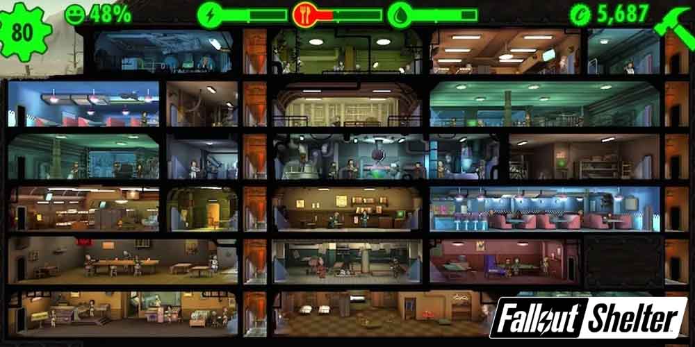 Several room in Fallout Shelter