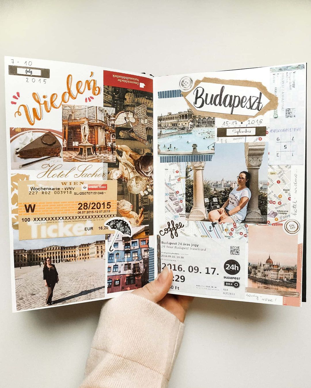 travel page with tickets