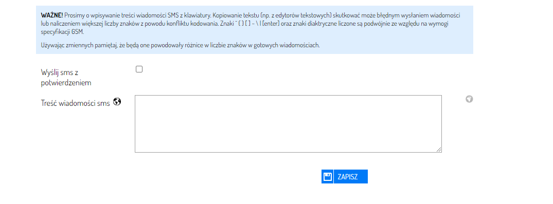 W panelu administracyjnym Sellingo.pl masz możliwość stworzenia szablonów wiadomości SMS przy zmianie statusów.