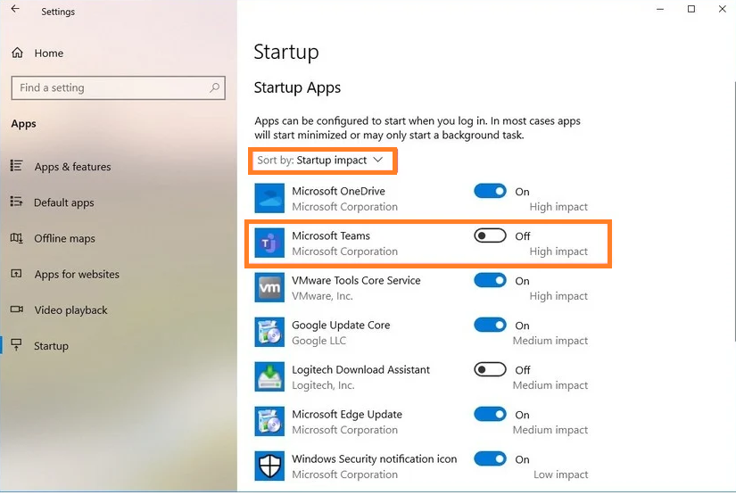 Boost your PC performance by disabling startup apps.