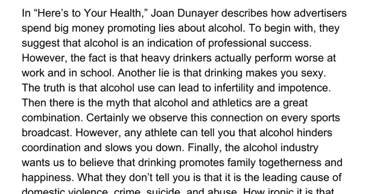 underage drinking argumentative essay