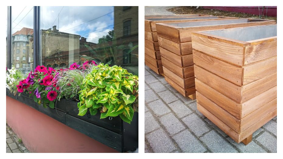 colorwood wooden planters