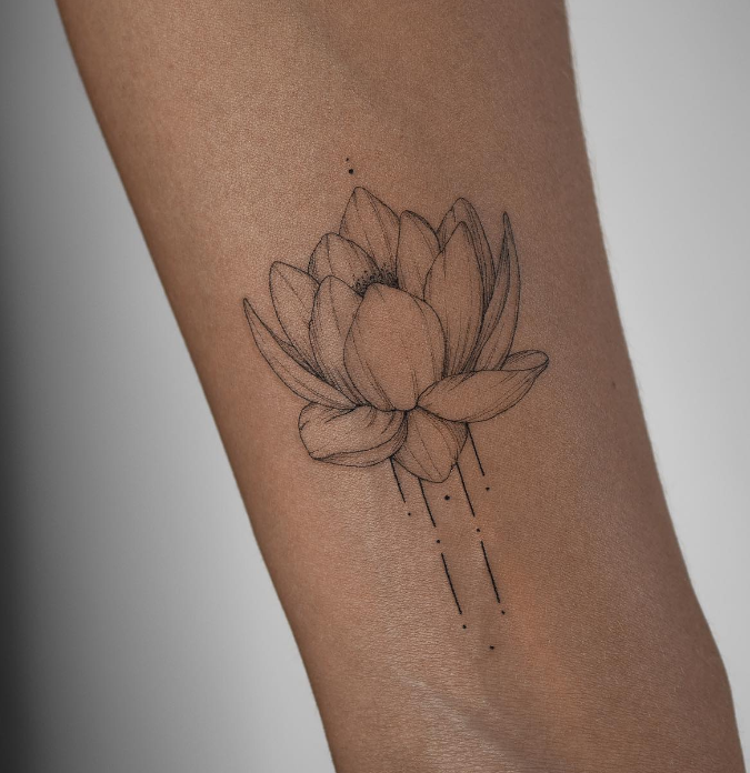 Cute Incredible Lotus Flower Tattoo Designs