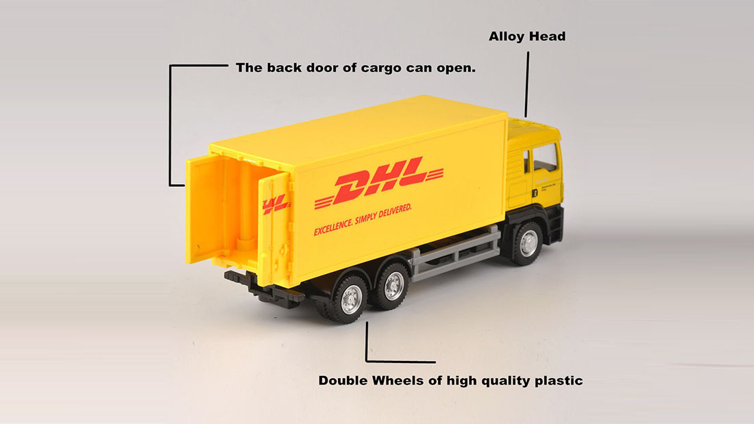 Custom OEM wholesale promotional items bruder dhl truck as Christmas gift