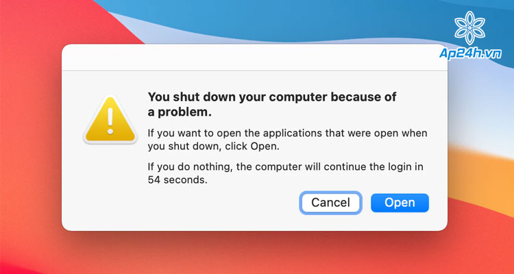 máy Mac không tắt nguồn được