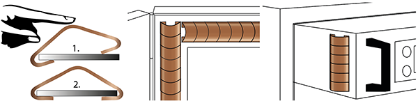 Figure 97.1 : Snap-on fingertstrips for slot mounting and large compression