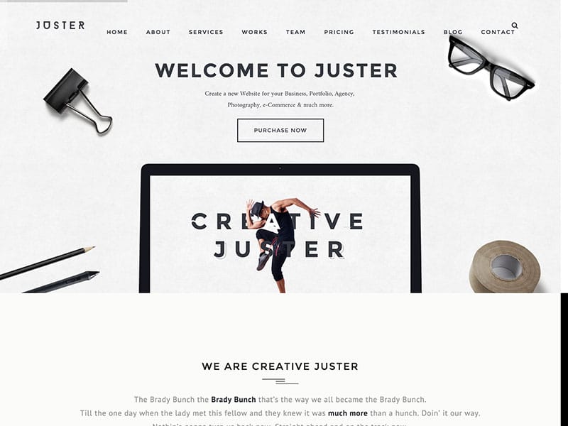 juster-minimal-one-page-theme