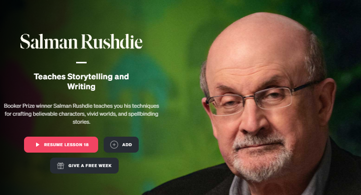 Salman Rushdie Teaches Storytelling and Writing