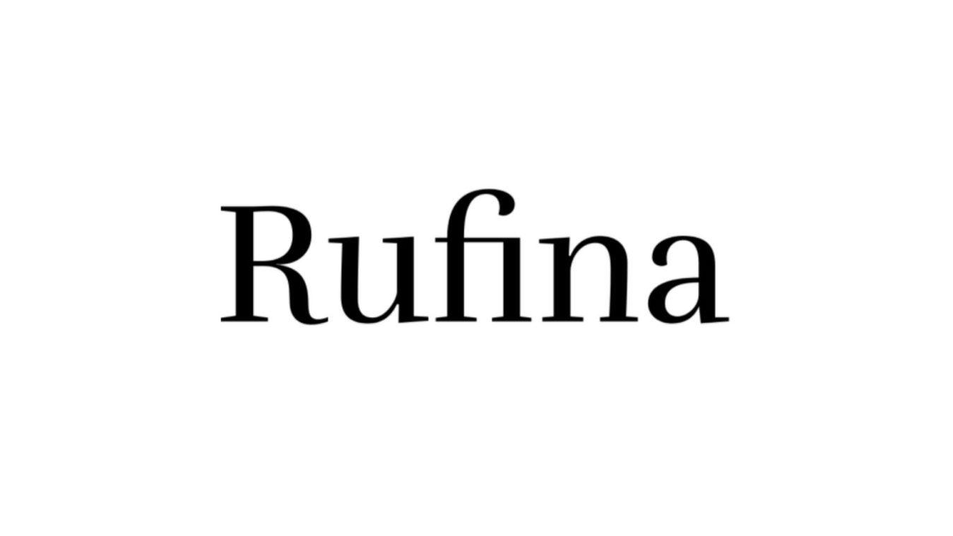 Przykład czcionki Rufina