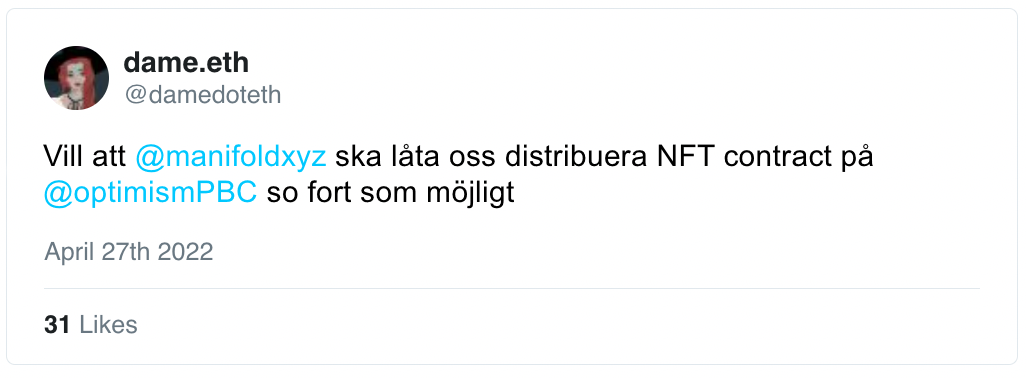 Optimism och NFTs