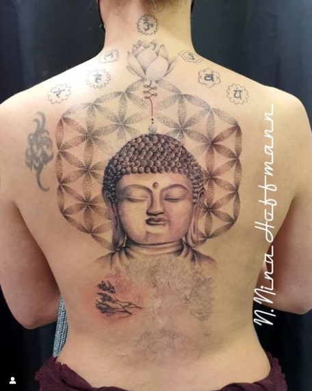 Religious Buddhist Tattoo Design