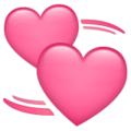 Revolving Heart Emoji on WhatsApp 