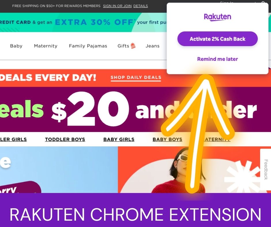 Rakuten Chrome Extension example