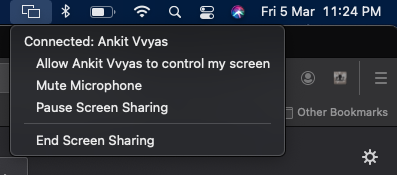 facetime screen share controls