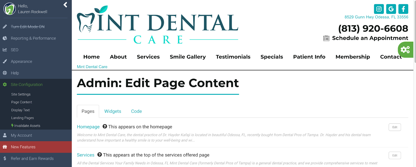great dental websites platform chat integration