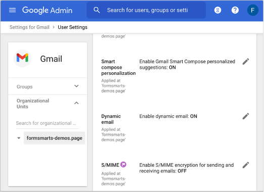 send document securely via gmail - s/mime in the google admin console