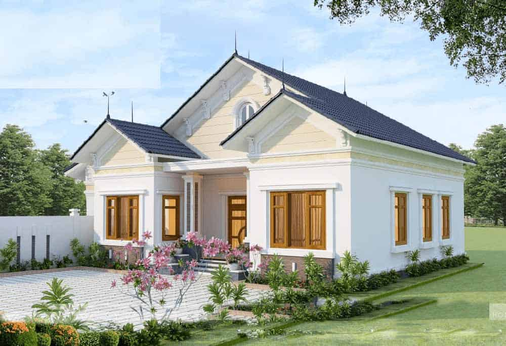 Mẫu nhà 1 tầng 4 phòng ngủ được nhiều gia chủ lựa chọn.