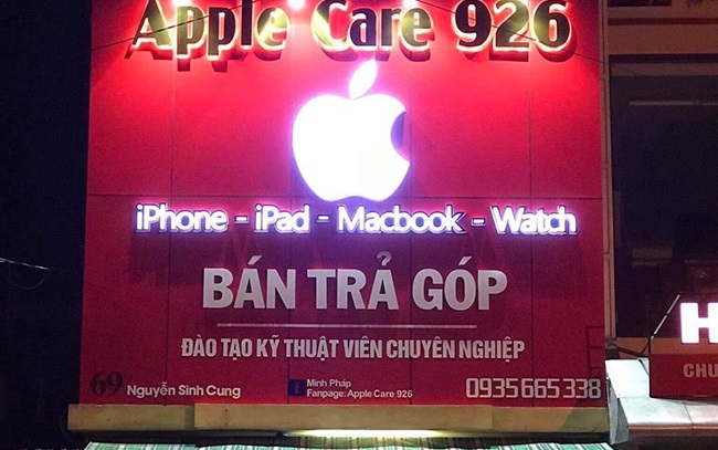 Biển quảng cáo điện thoại Apple Care 926