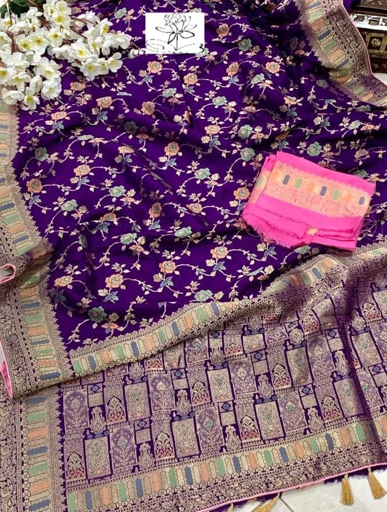 Banaras pure Munga crep silk on Sabyasachi designer saree