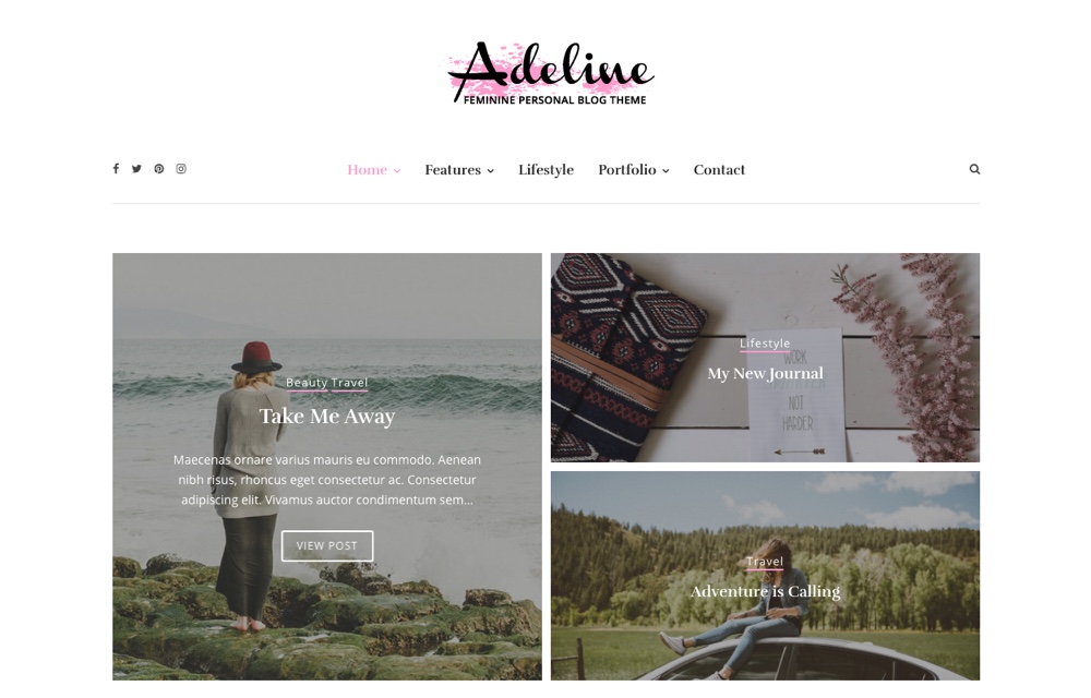 Adeline Feminine Clean Blog