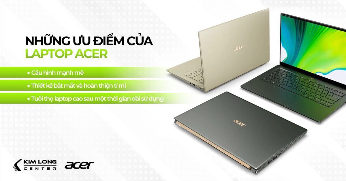 ưu điểm nổi bật của laptop acer