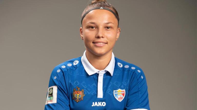 Moldova player Violeta Mițul UEFA/FMF