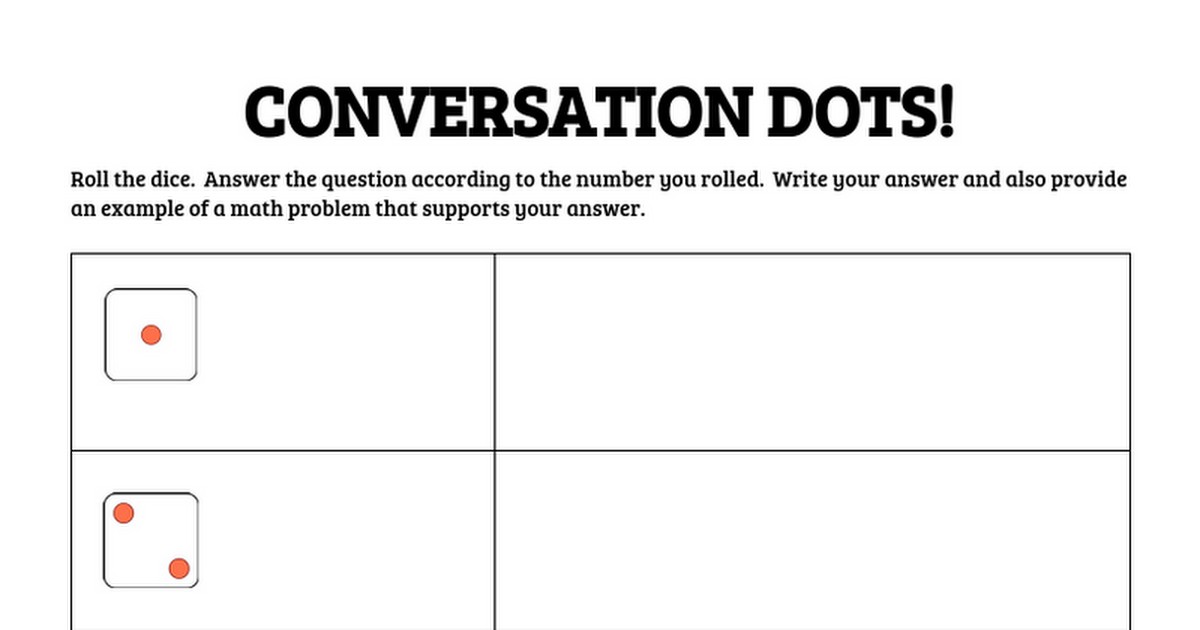 Conversation Dots - Blank