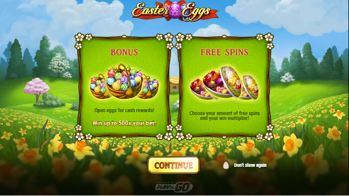 Bônus e Free Spins Easter Eggs