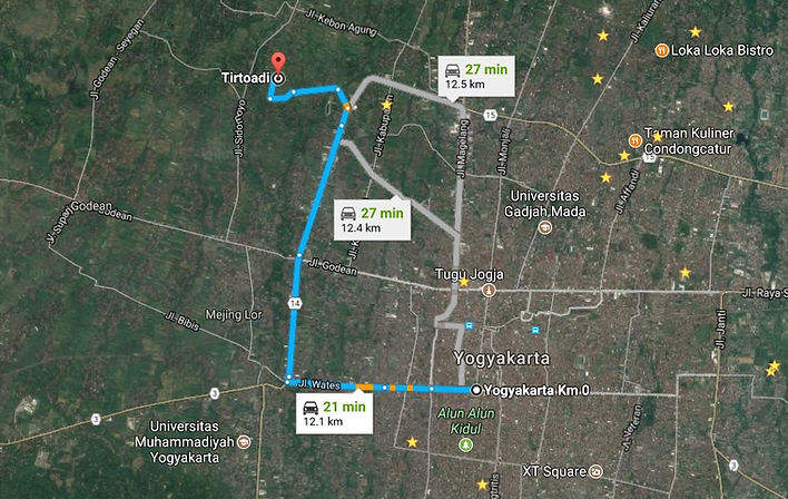 Map direction of Ketingan. source: google map