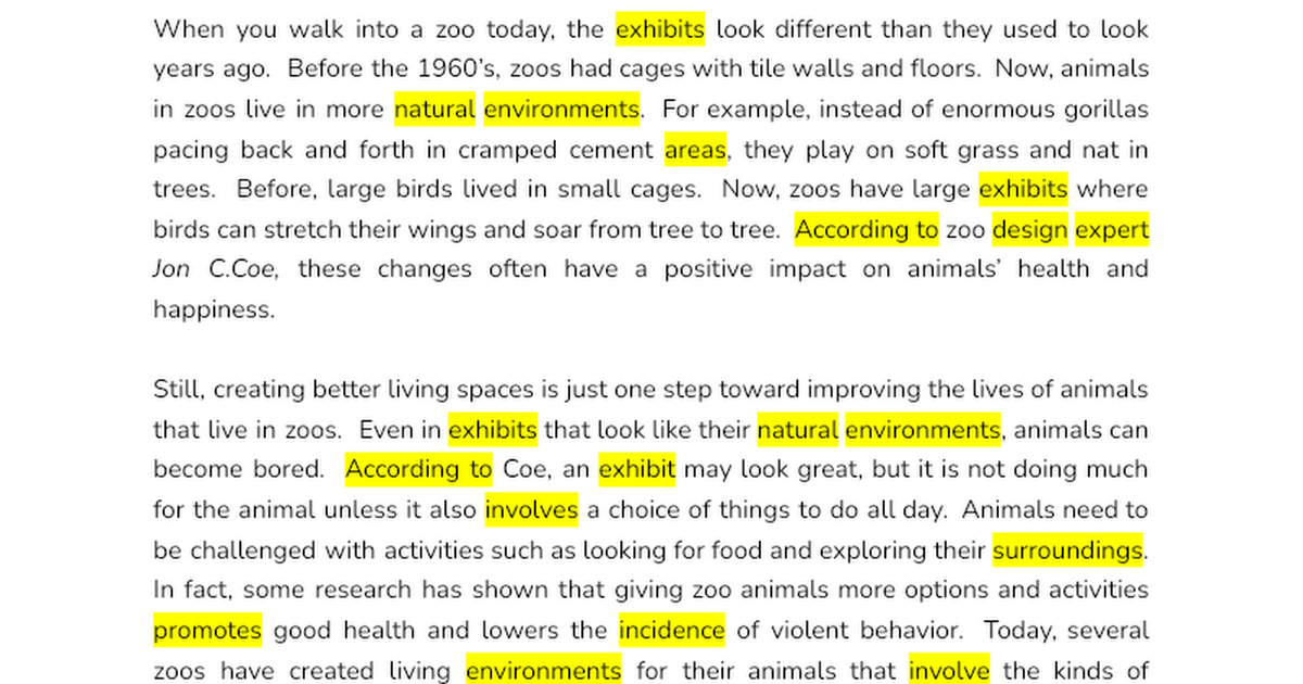 Cultivating Knowledge, Building Language_Ethical Treatment of Animals Text Example