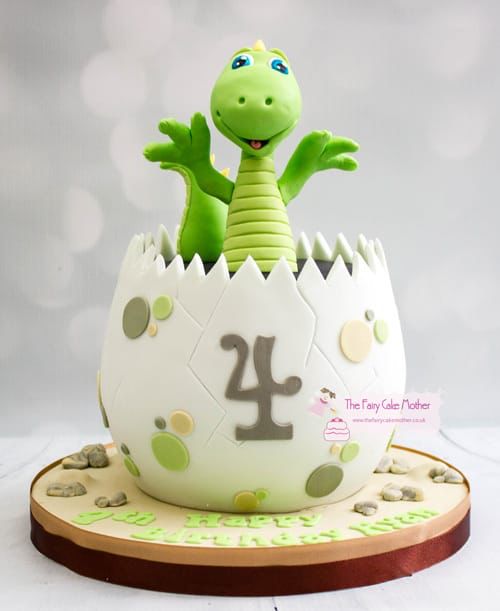 Dinosaur-Themed Birthday Cake