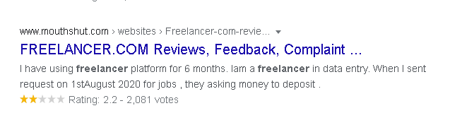 Freelancer.com reviews compared to BetterHelp reviews