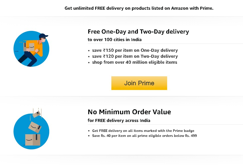 amazon prime free and fast delivery 