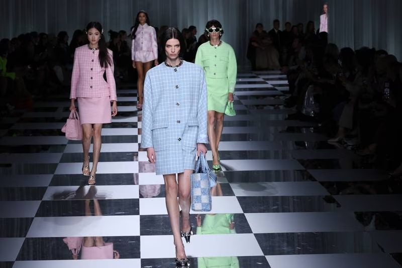 Models walking at the Milan Fashion week 2023
