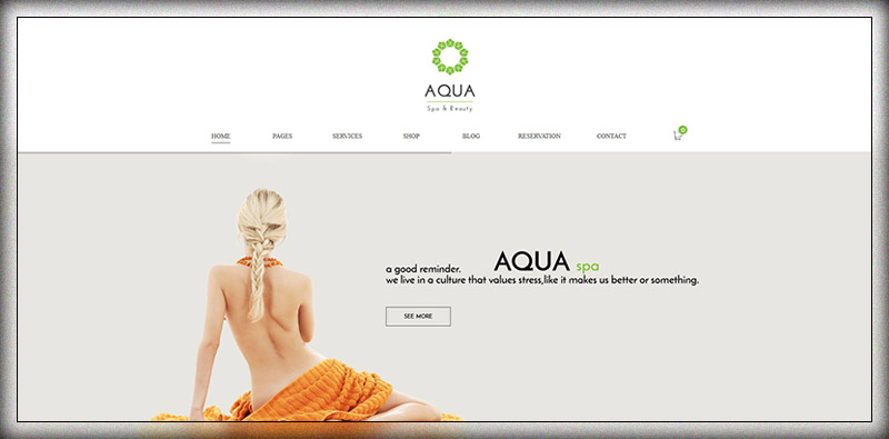 Aqua - Tema WordPress para WooCommerce adaptable a spa y belleza