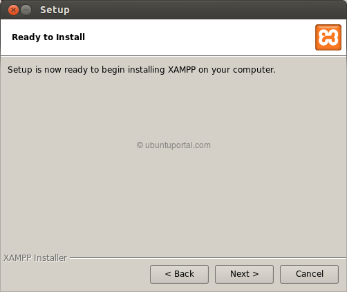 Installation wizard XAMPP 5