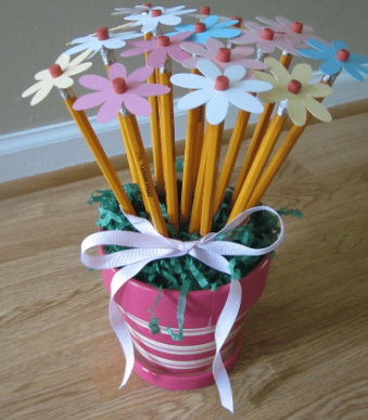 Bouquet de crayons à fleurs