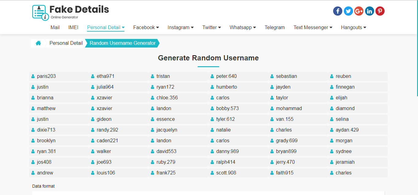 Username Generator 