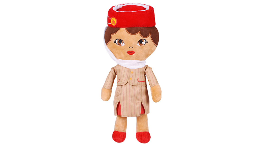 fly emirates logo little travellers pilot rag doll unique giveaway items