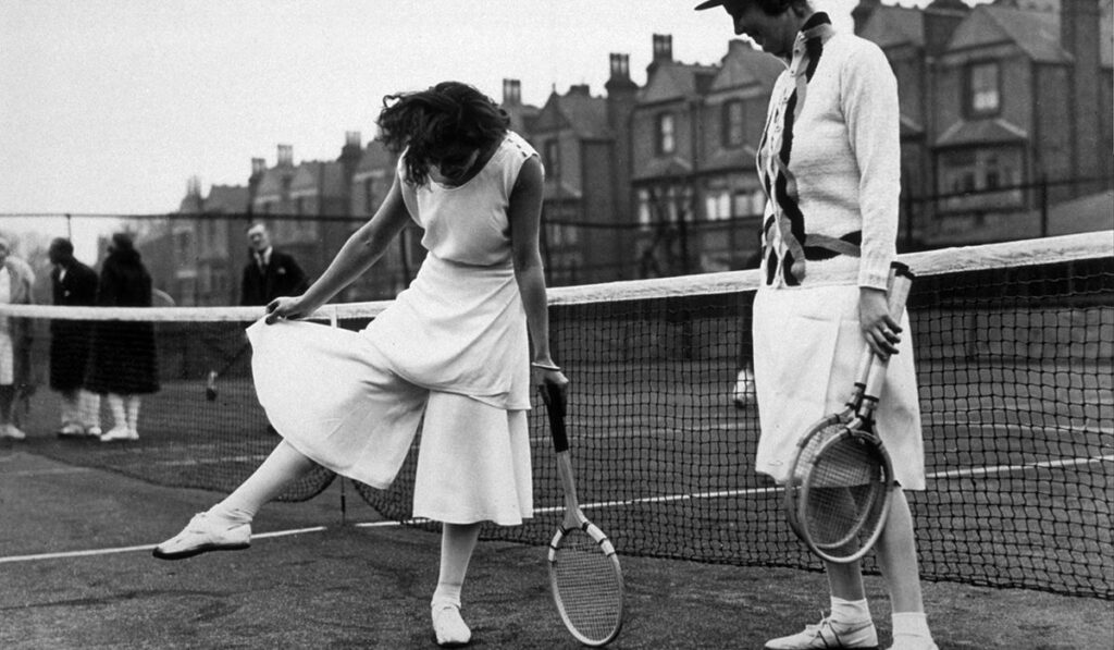 Elsa Schiaparelli, jupe-culottes worn by Lilí Álvarez at Wimbledon, pour le Sport collection, 1931.