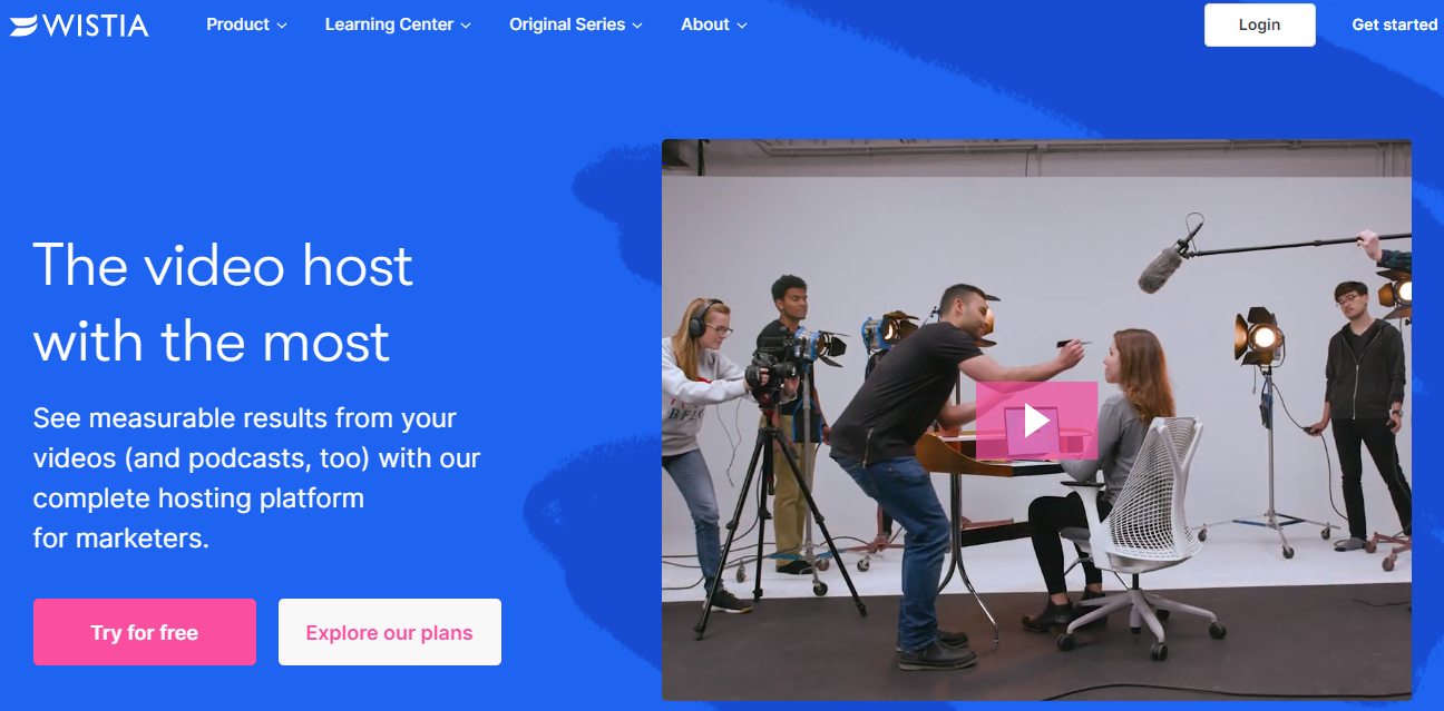 Video hosting tool, Wistia.