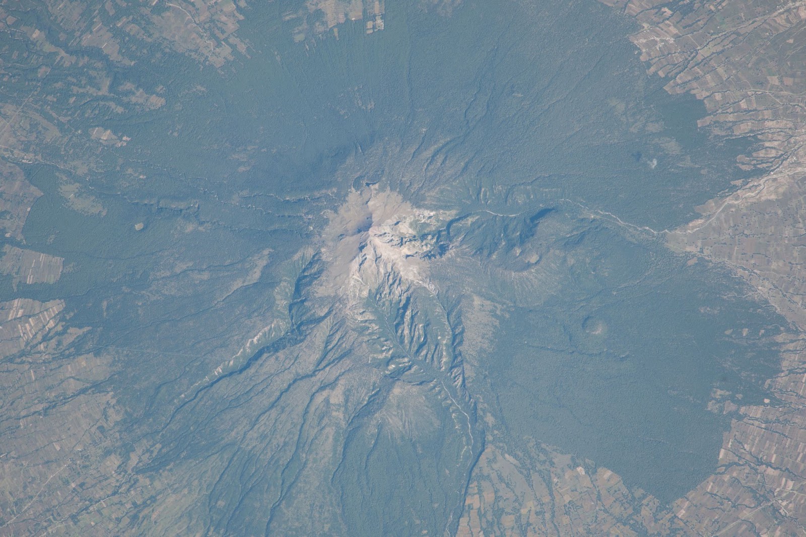 satellite image of teh La Malinche Volcano