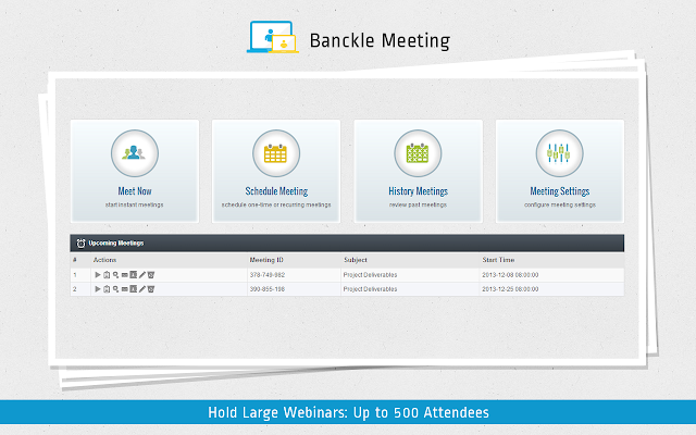 Screenshot of Banckle Meeting